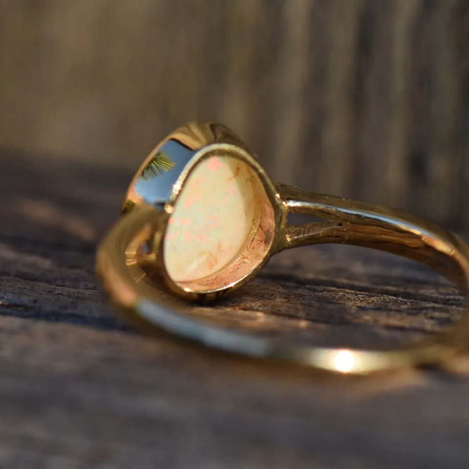 14K Gold Opal Ring - 10