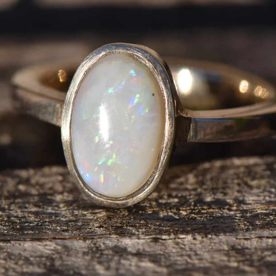 Coober Pedy Opal Ring S92.5  - 5