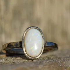 Coober Pedy Opal Ring S92.5  - 2