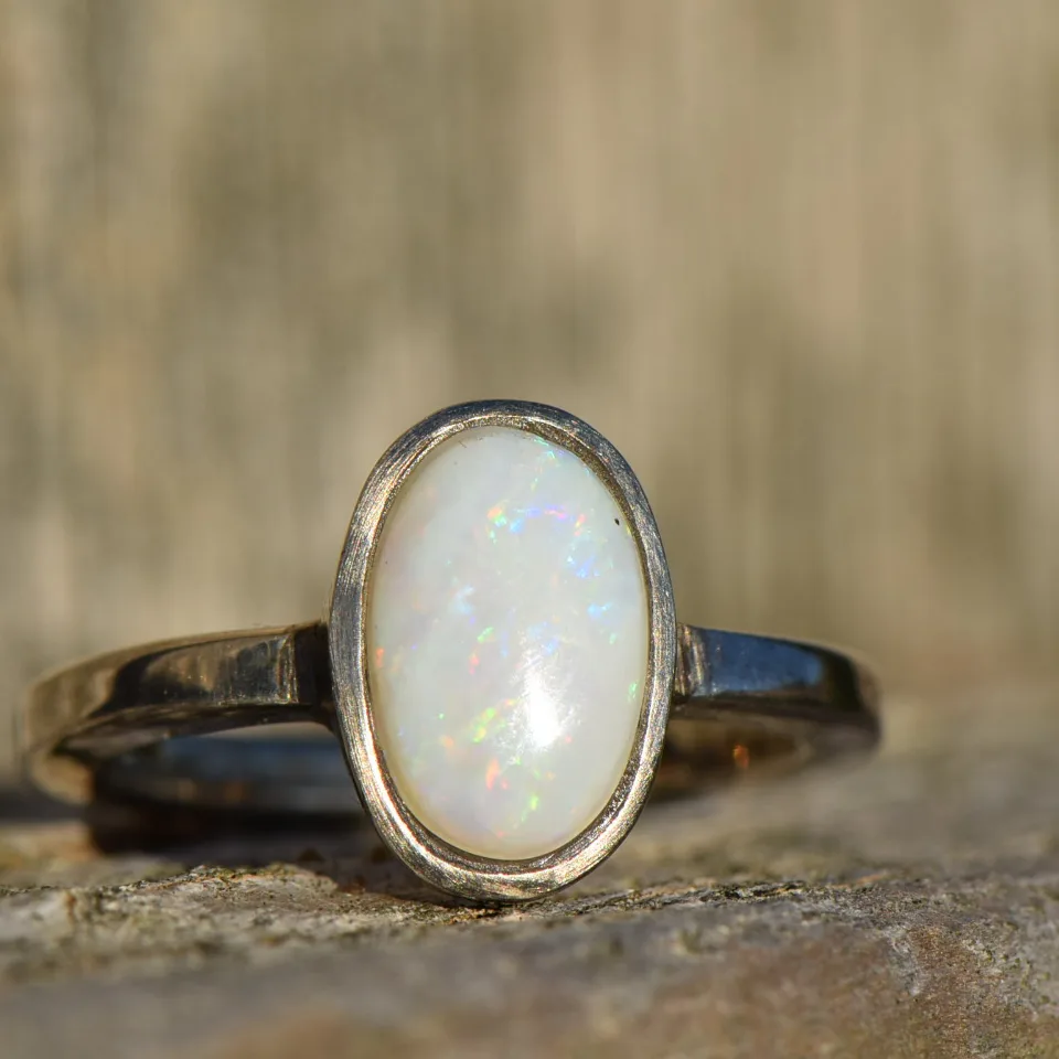 Coober Pedy Opal Ring S92.5 - 2