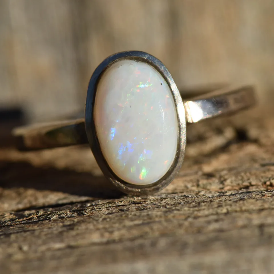 Coober Pedy Opal Ring S92.5  - 4