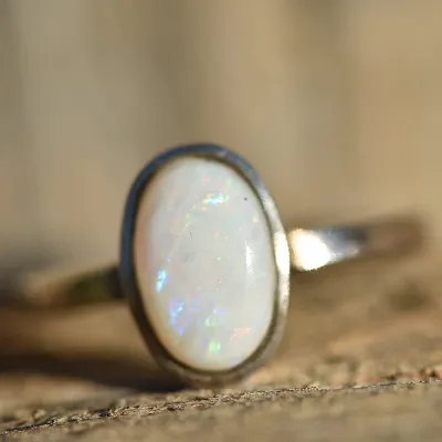 Coober Pedy Opal Ring S92.5 