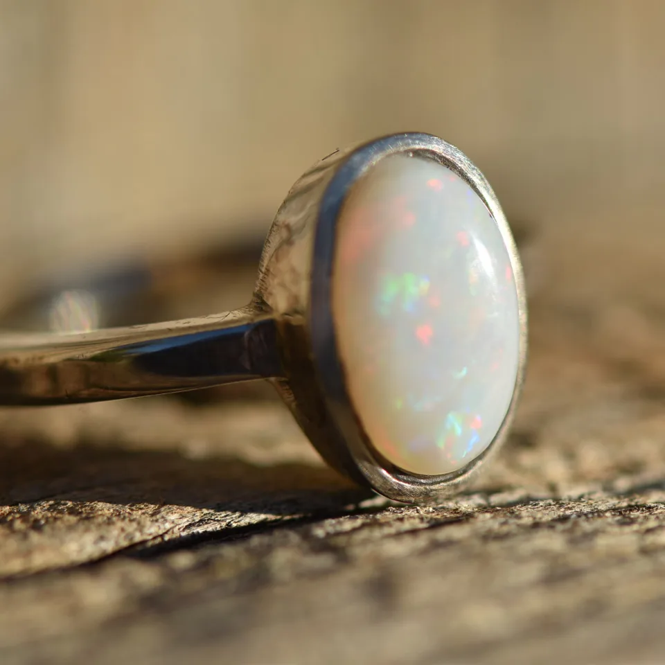 Coober Pedy Opal Ring S92.5  - 6