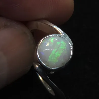Coober Pedy Opal Silver ring 