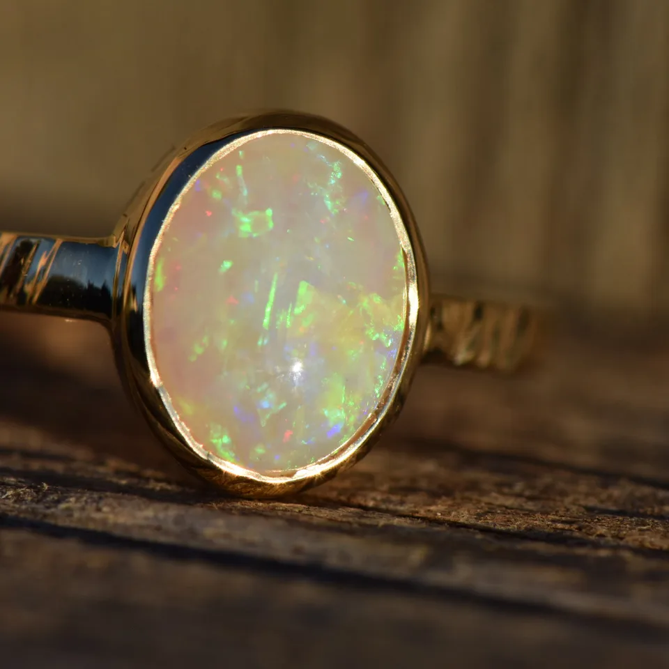 14K Gold Opal Ring - 3