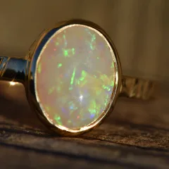 14K Gold Opal Ring - 2