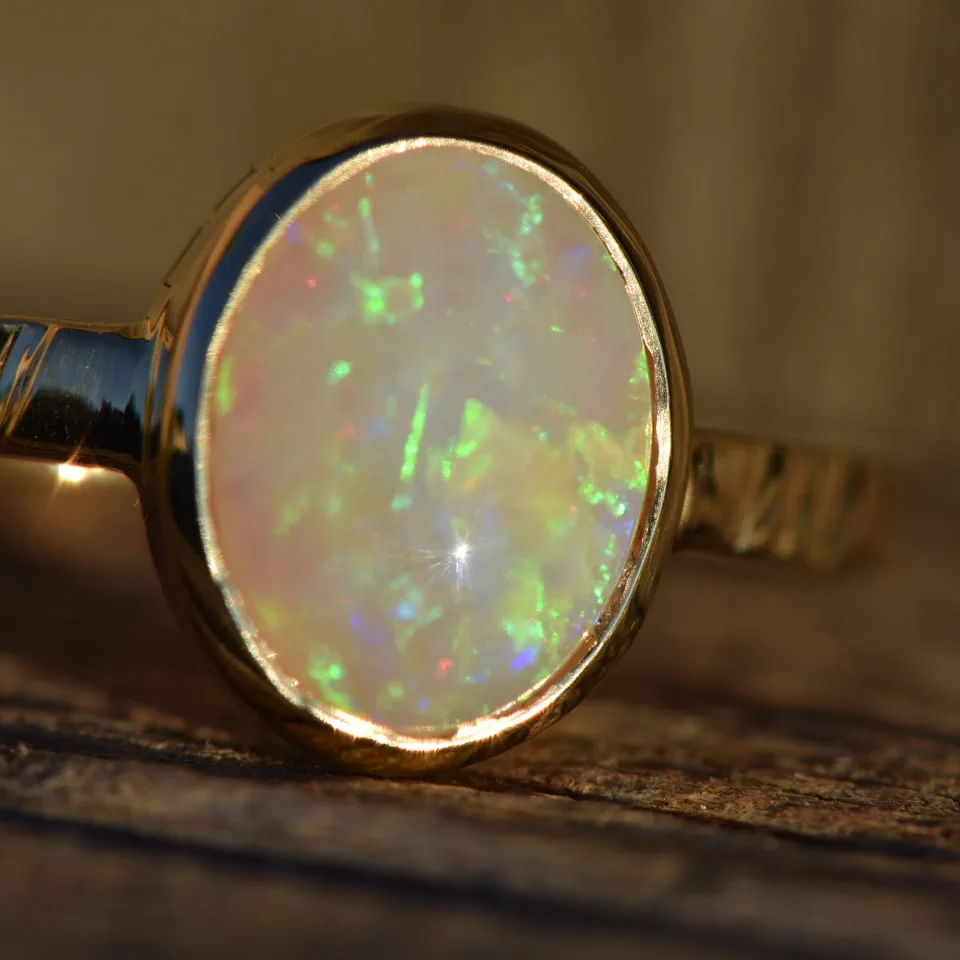 14K Gold Opal Ring - 2
