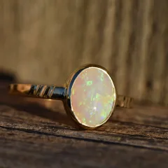 14K Gold Opal Ring - 4