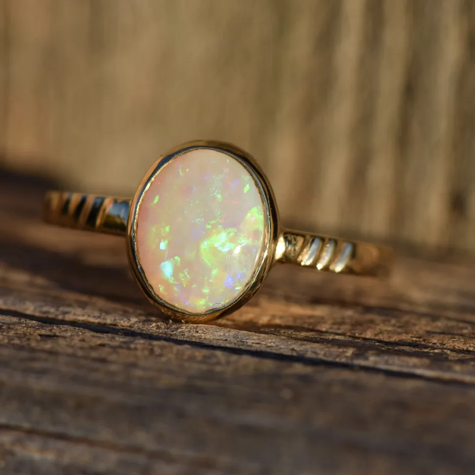 14K Gold Opal Ring - 5