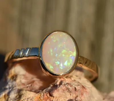 14K Gold Opal Ring
