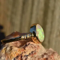 14K Gold Opal Ring - 9