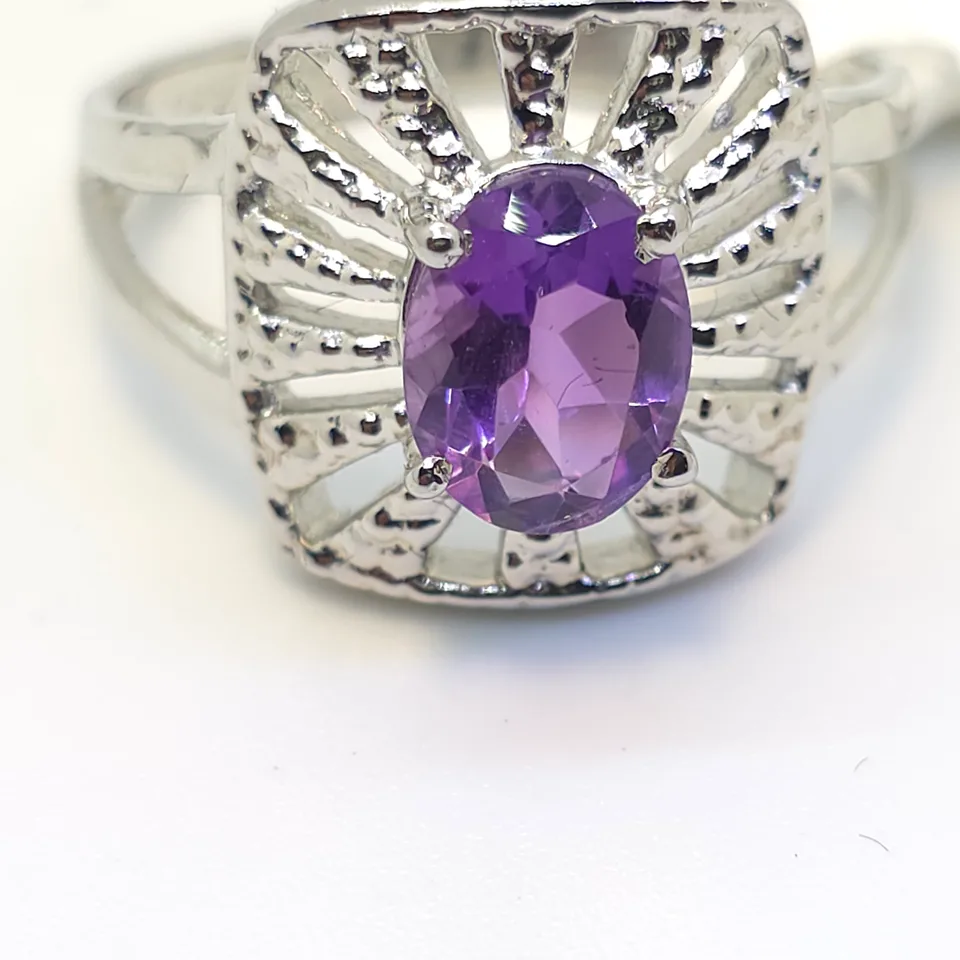 Amethyst sterling Silver ring  - 3