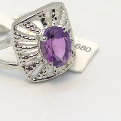 Amethyst sterling Silver ring  - 1