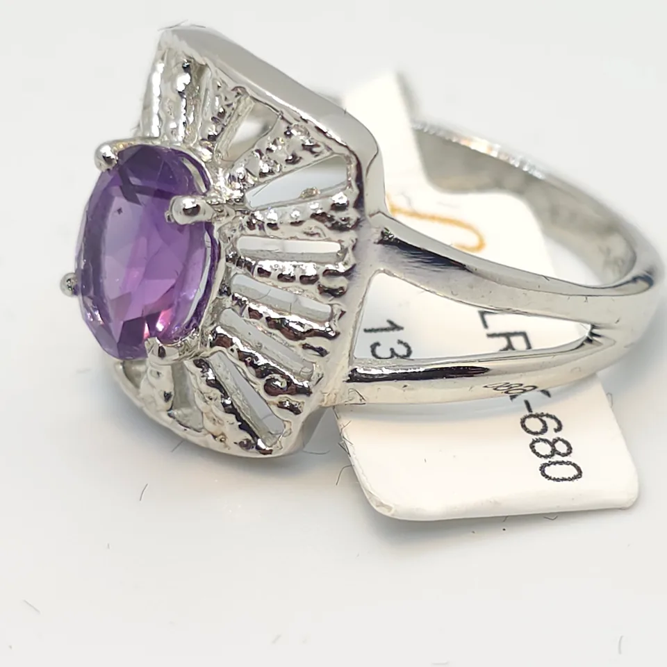 Amethyst sterling Silver ring  - 5