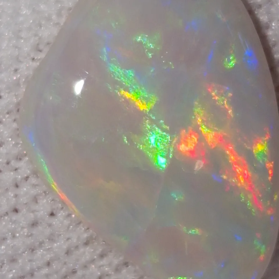 Dark Base Coober Pedy Opal Gem, Polished Australian Opal.