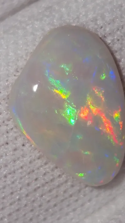 Dark Base Coober Pedy Opal Gem,  Polished Australian Opal. 
