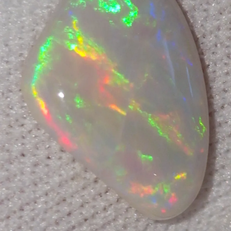 Dark Base Coober Pedy Opal Gem, Polished Australian Opal. - 3