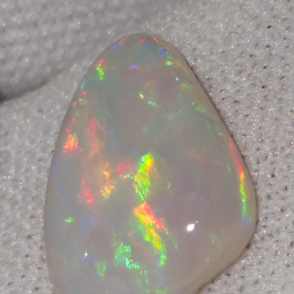 Dark Base Coober Pedy Opal Gem, Polished Australian Opal. - 5