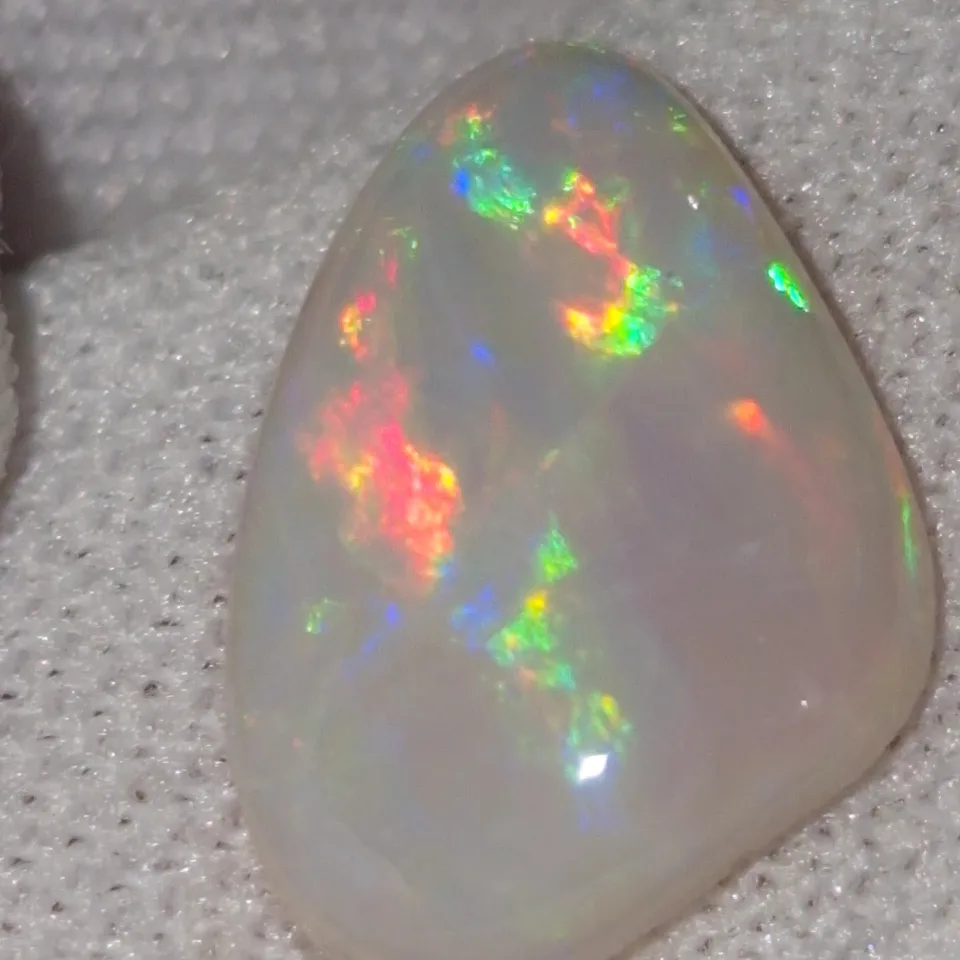 Dark Base Coober Pedy Opal Gem, Polished Australian Opal. - 7