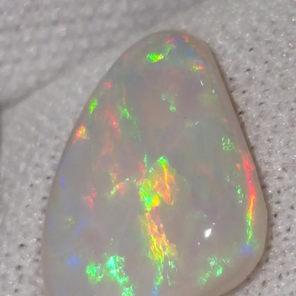 Dark Base Coober Pedy Opal Gem, Polished Australian Opal. - 9