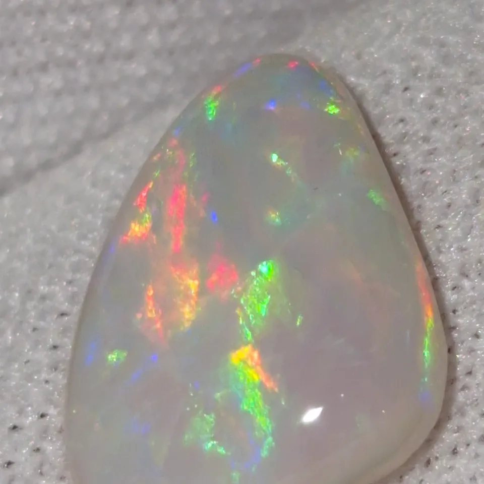Dark Base Coober Pedy Opal Gem, Polished Australian Opal. - 10