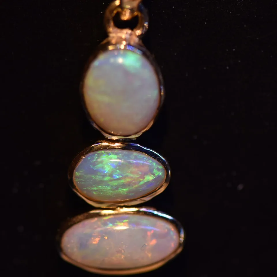 14K Gold Opal Pendant - 4