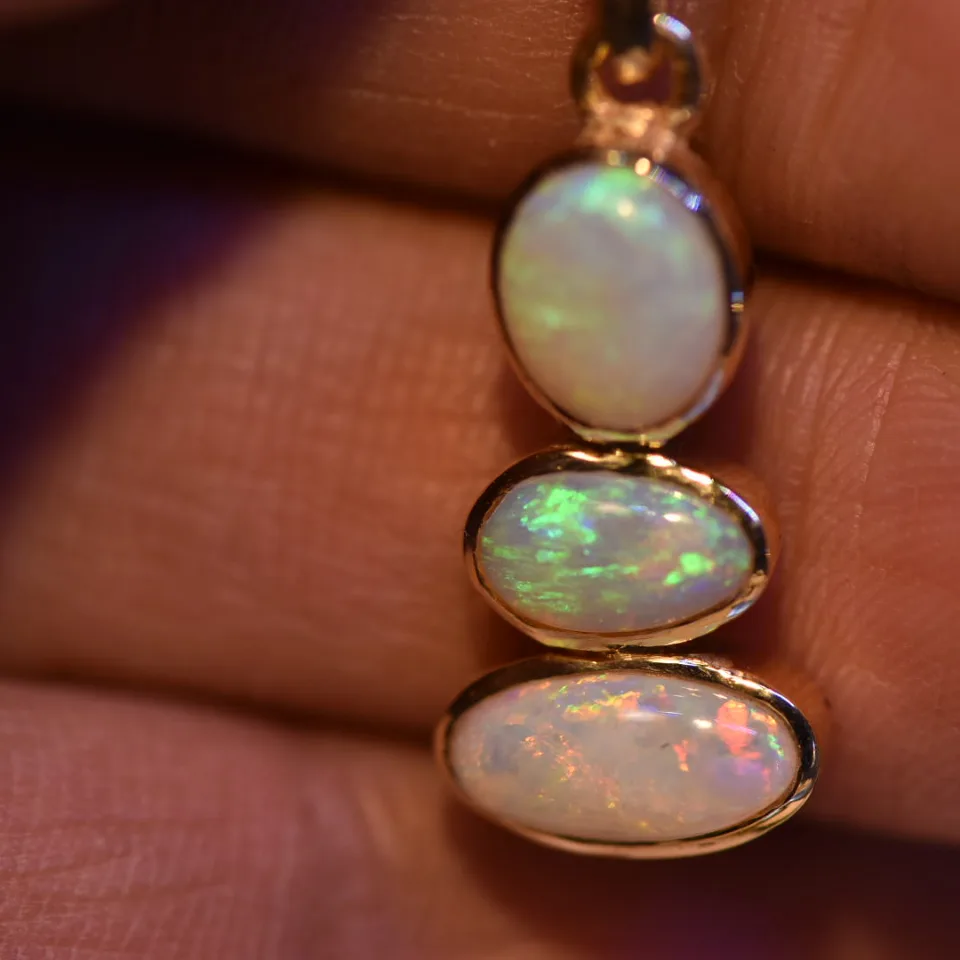 14K Gold Opal Pendant - 2