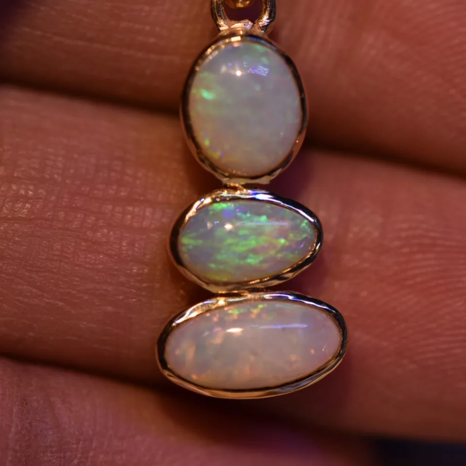 14K Gold Opal Pendant - 3