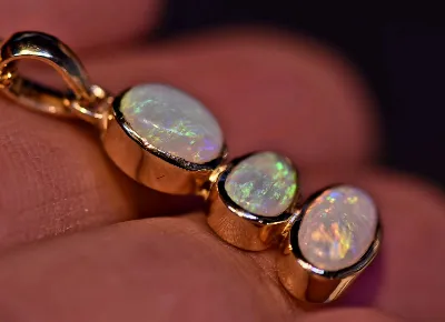 14K Gold Opal Pendant