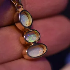 14K Gold Opal Pendant - 8