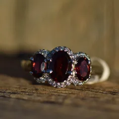 Garnet Ring Silver 925 - 2