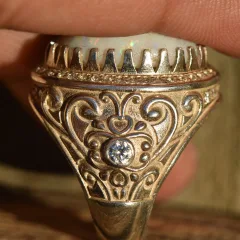 Coober Pedy Opal Ring in Sterling Silver 92.5 - 6