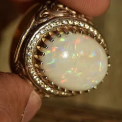 Coober Pedy Opal Ring in Sterling Silver 92.5 - 9