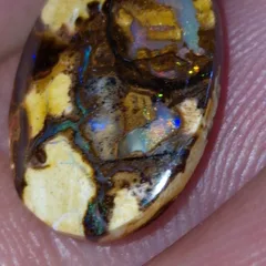 Koroit Boulder Opal Cabochon Stone.  Polished Australian Boulder Opal  - 1