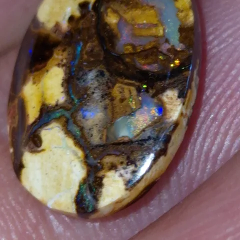 Koroit Boulder Opal Cabochon Stone. Polished Australian Boulder Opal
