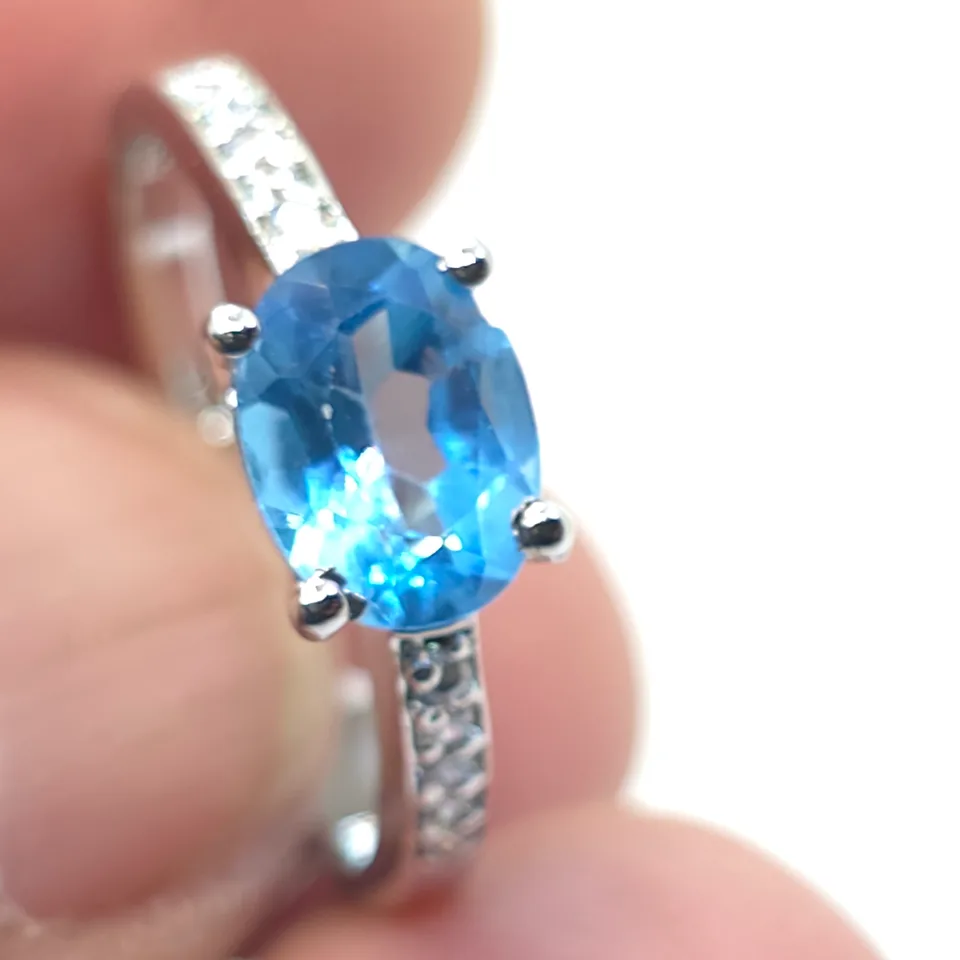 Blue Topaz Sterling Silver ring