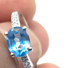 Blue Topaz Sterling Silver ring - 2