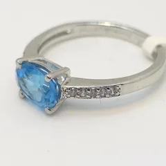 Blue Topaz Sterling Silver ring - 6