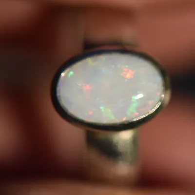 Coober Pedy Opal Ring Silver 925 