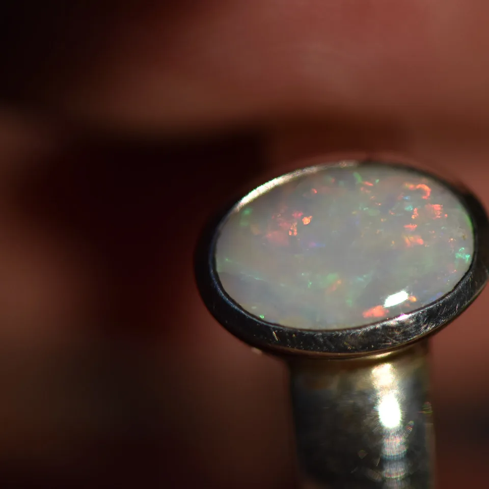 Coober Pedy Opal Ring Silver 925  - 4
