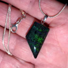 21ct Andamooka Rainbow Matrix Opal Silver Pendant - 2