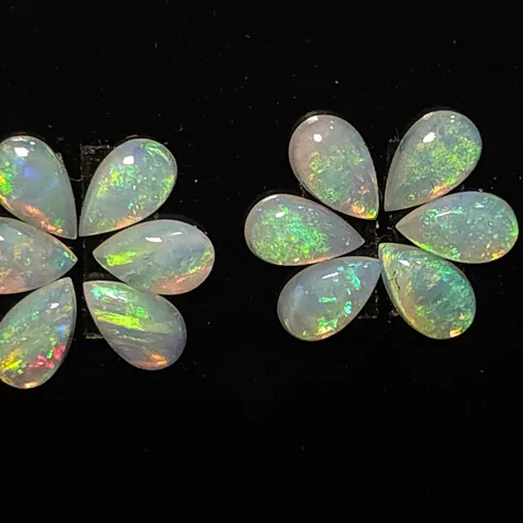 12x Pear Shape Coober Pedy Opal stones