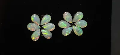 12x Pear Shape Coober Pedy Opal stones