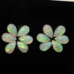 12x Pear Shape Coober Pedy Opal stones - 2