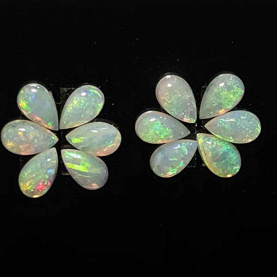 12x Pear Shape Coober Pedy Opal stones - 3
