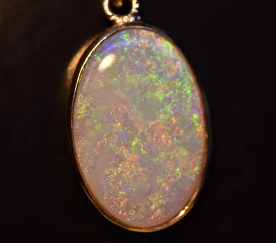 14K Gold Opal Pendant