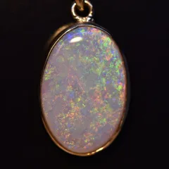 14K Gold Opal Pendant - 3