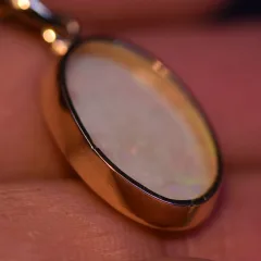 14K Gold Opal Pendant - 9