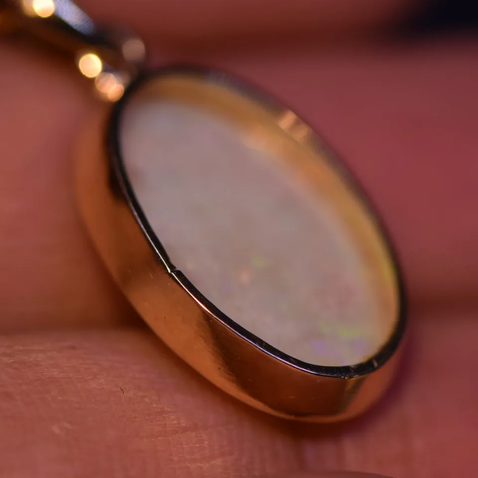 14K Gold Opal Pendant - 9