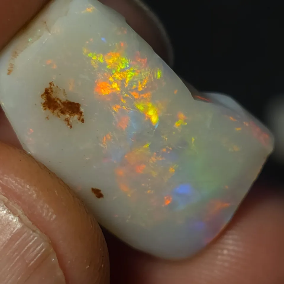 Coober Pedy Dark base opal rub - 4